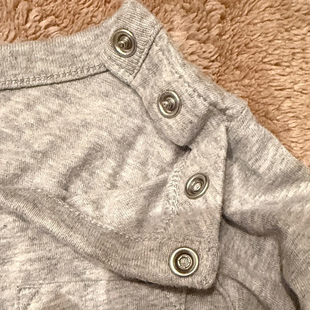 BUNDLE GET 2 Navy & GRAY  LSleeve Kids One-Piece Bodysuit - Embroidered Pocket